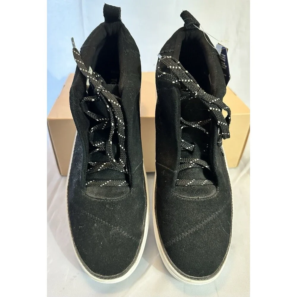 TOMS Riley Mid-Top Sneaker Women’s 9.5 Black Suede OrthoLite NWT